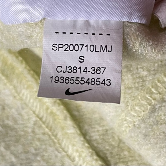 Nike Dri-Fit Lemon Yellow Cropped Training Hoodie - 47234 - Picture 13 of 13